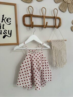 Zara - size 6 - polka dot ruffle tank top